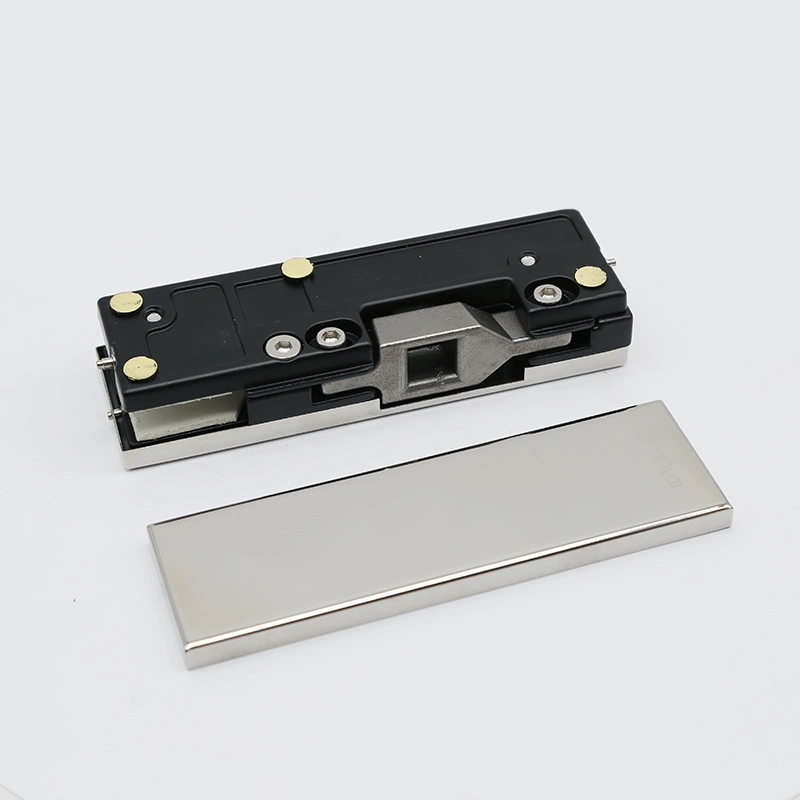 Stainless Steel Cover Frameless Glass Door Hardware Top Patch Fitting with Brass Ring