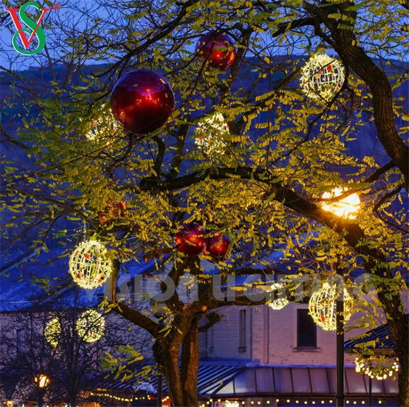 Extérieur Noël Navidad décoratif métallique petit boule décorative lumière