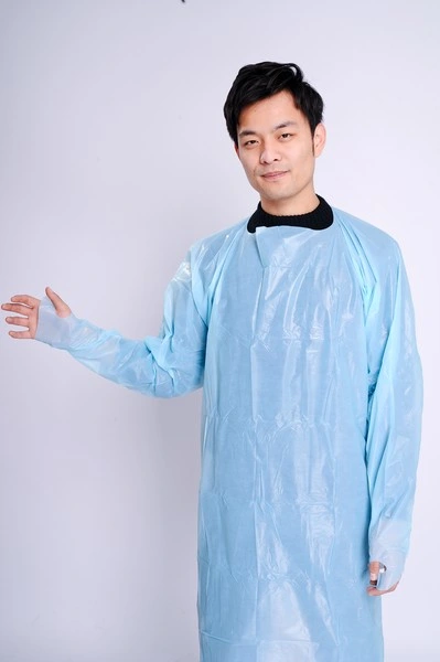 CPE Isolation Gown Disposable Waterproof Isolation CPE Gown