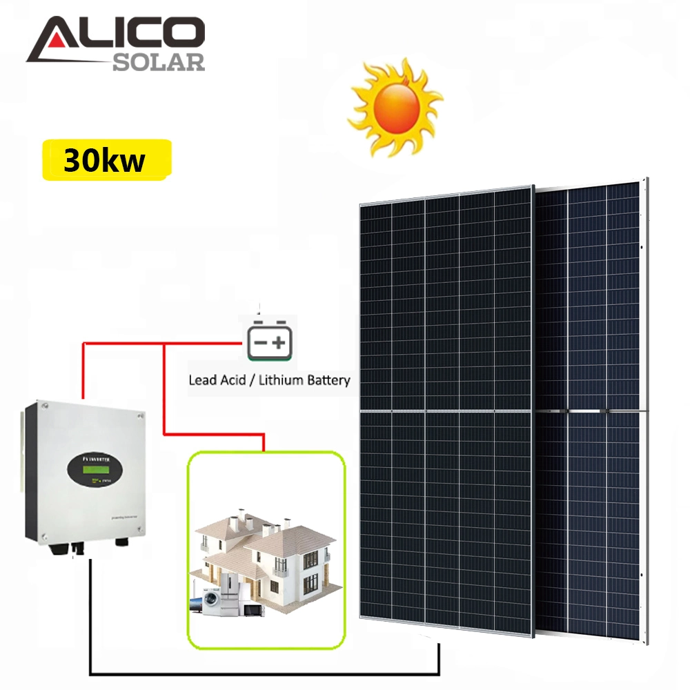 Precio barato 10kw 20kw de potencia generador solar el Sistema de Panel de Energía para el hogar Kit de Sistema Solar para aire acondicionado