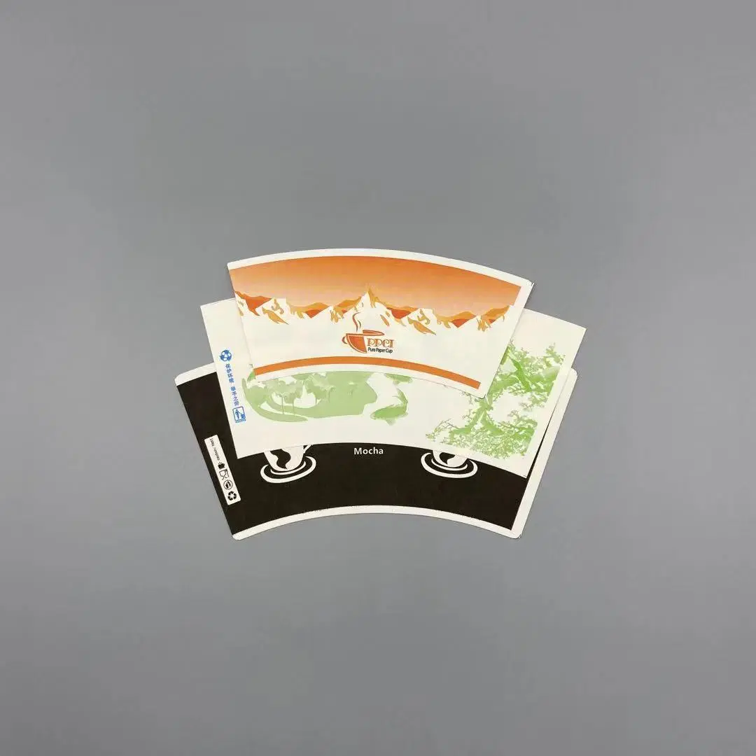 Single Wall Paper Cups Personalized Paper Cup Fan for Hot Drinks