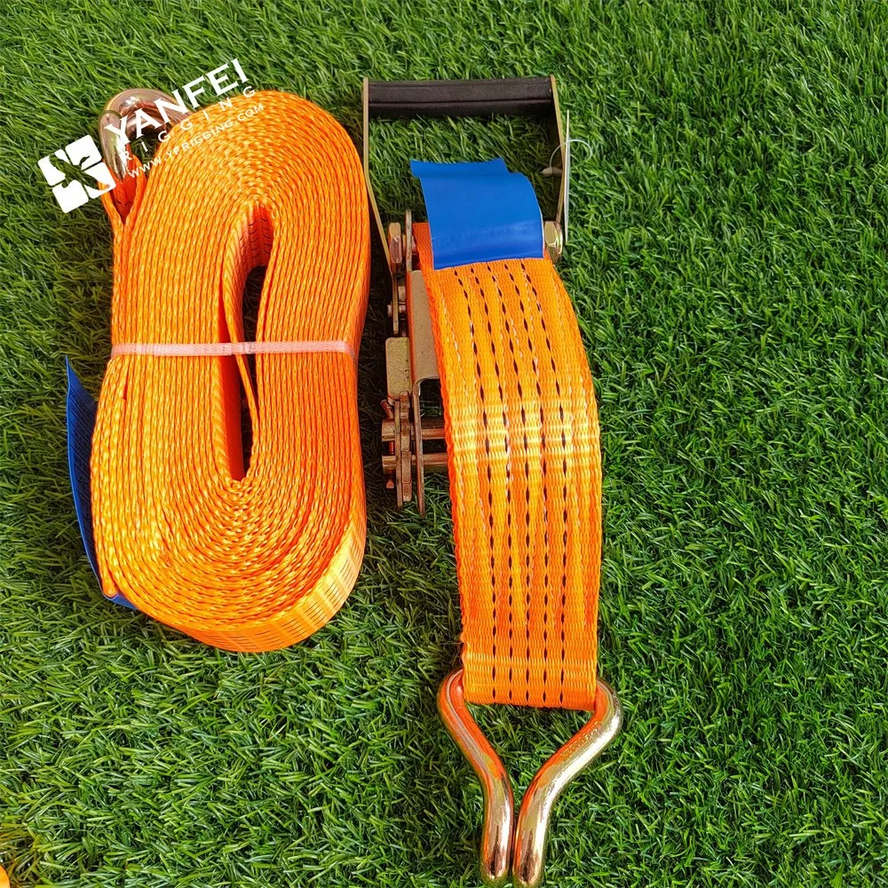 50mm 5t Polyester Cargo Lashing Ratchet Straps Tie Down