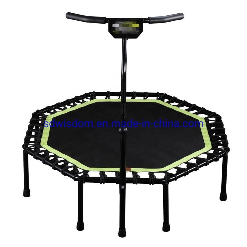 El ejercicio de interior Comerciales Home Gym Fitness el equipo Mini trampolín hexagonal /cama elástica hexagonal con manillar ajustable