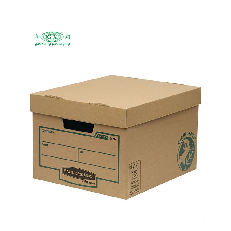 Custom Durable Office File Storage Box Corrugated Carton Document Packaging Shipping Box