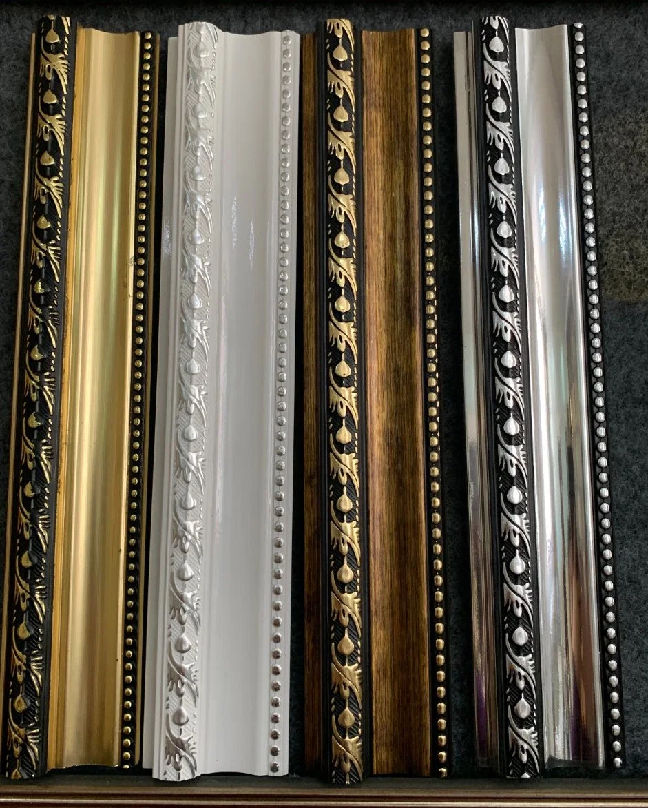 Rongk Factory Wholesale/Supplier High quality/High cost performance  Golden White PS Frame Moulding