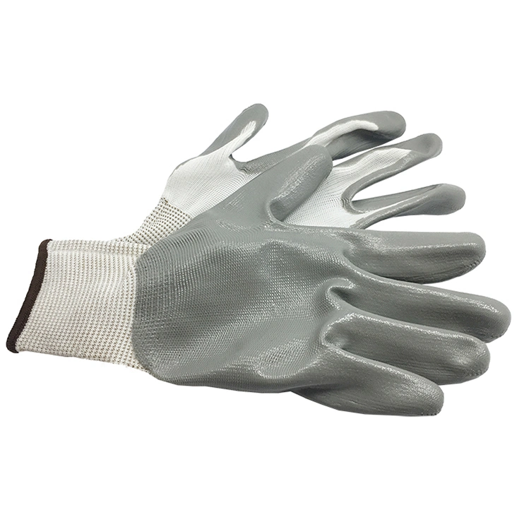 Polyester Nitrile Coated Construction Work Gloves