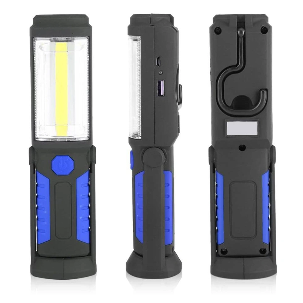 3W COB+1 Luz de inspección LED linterna manual Luz de trabajo recargable Con USB Charging Port voto para Camping Caza Caminata coche Reparación etc (RWL09)