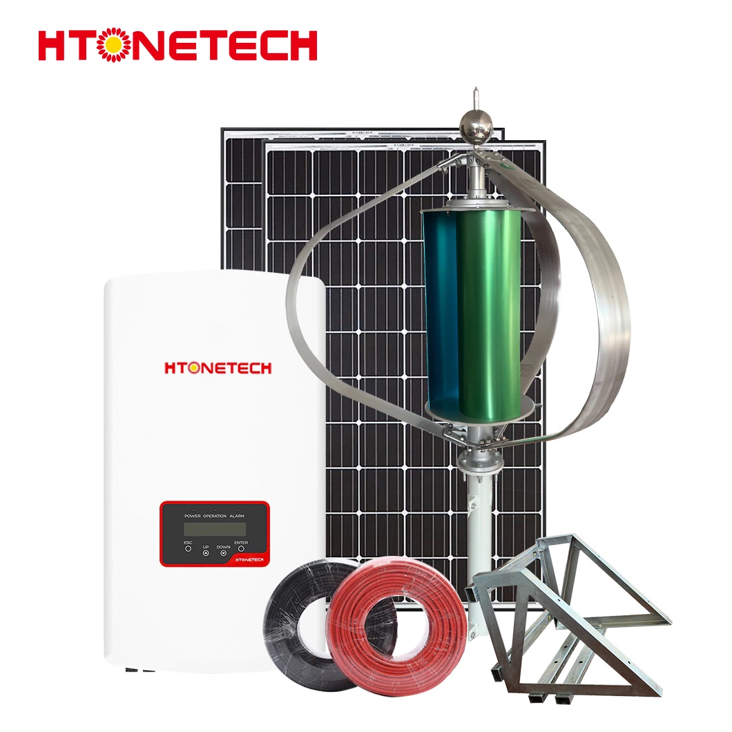 Htonetech China 24V Flexible Solarpanel Factory 500W 800W 1000W 1500W 2000W Heizung 5kw Hausgebrauch Solaranlage mit Effizienteste Windenergieanlage