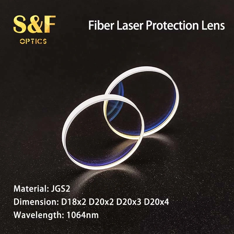 S&F Optical Jgs2 Protection Lens Ar Coated D18mm D20mm Protective Windows for Fiber Laser Application