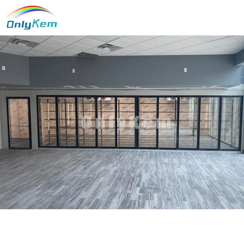 Commercial Supermarket Display Walk in Cooler with Glass Doors for Beer Cave