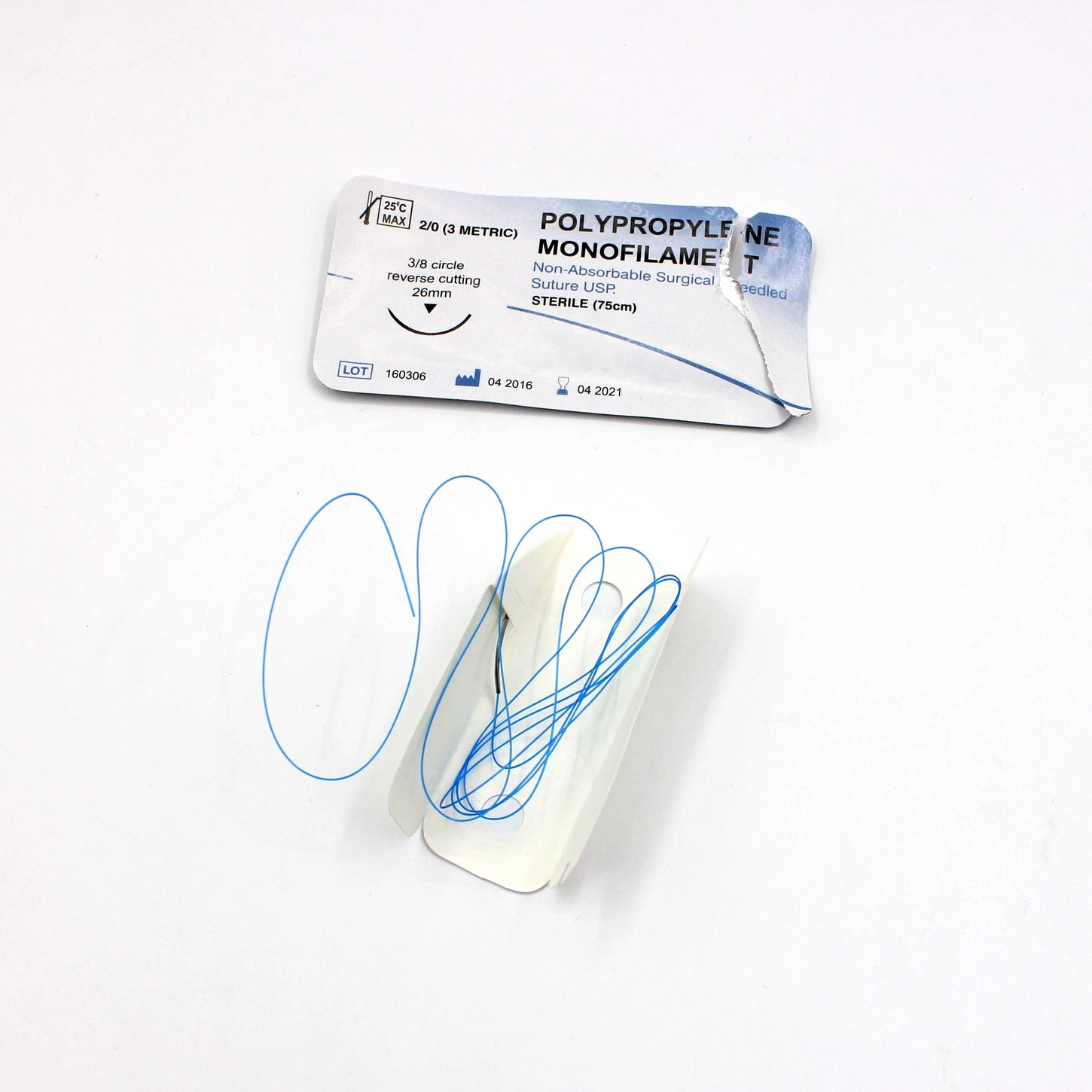 Medmount Suture chirurgicale stérile absorbable en acide polyglycolique PGA Pgla 910 Pdo Pgcl Catgut Soie Nylon Polyester Polypropylène Monofilament Tressé avec Aiguille.