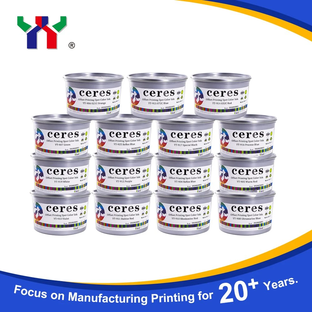 Ceres YT-917 Process Blue Offset Sojabean Tinte für Papier, 1kg/Dose