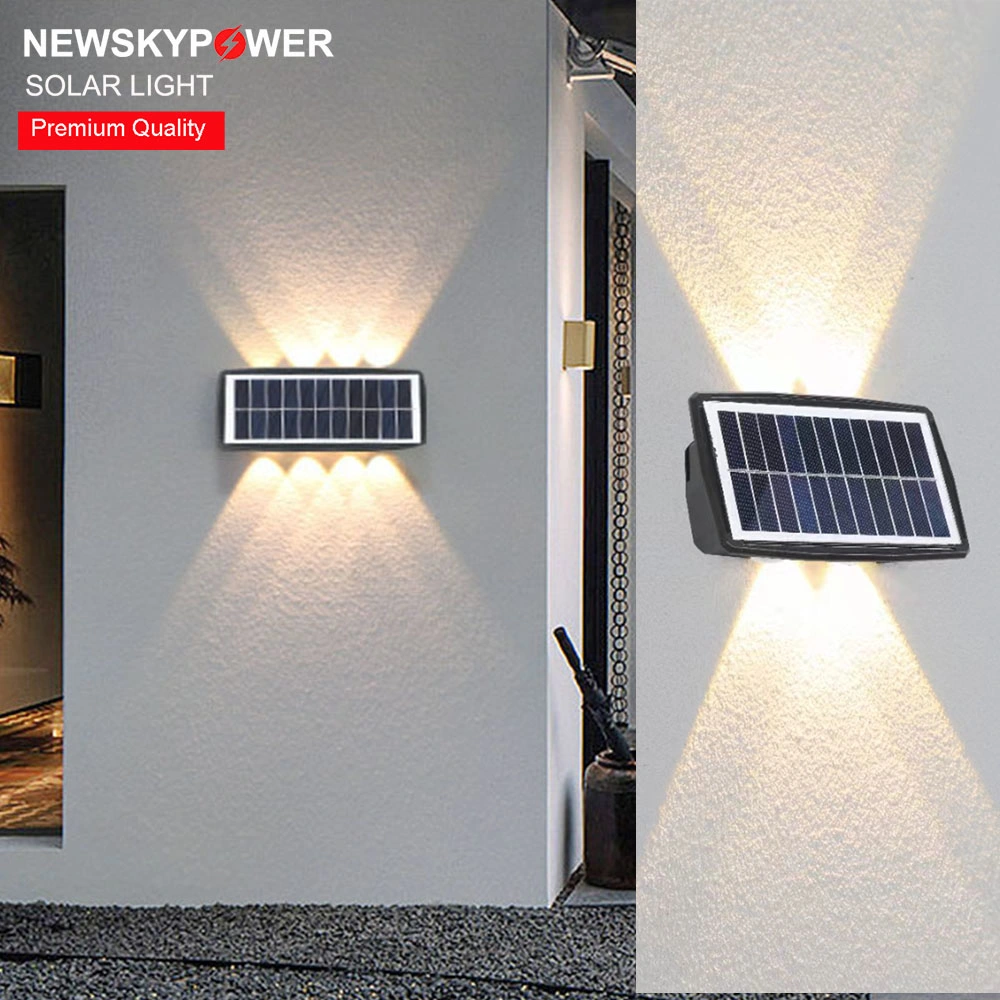 Lampe solaire murale IP65 mur à LED réglable en bas Décor de l'hôtel