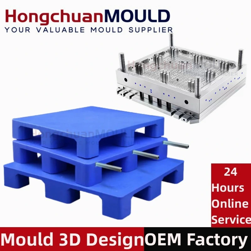 Industrial Heavy Duty Stackable Plastic Pallet Container Injection Mould