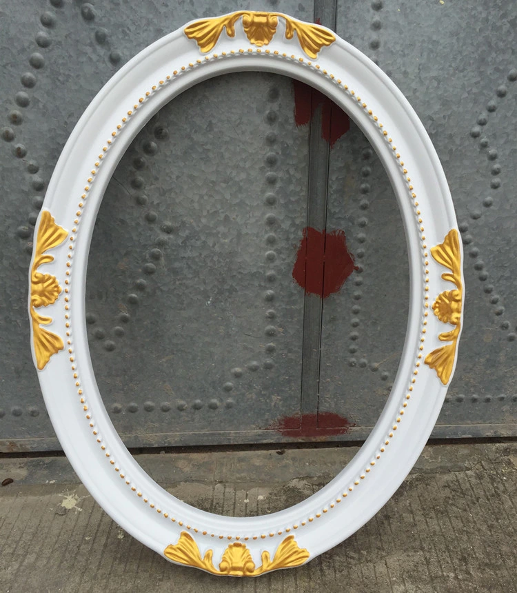 Hot Sale Factory Luxury Classic PU Mirror Frame for Bathroom Decoration