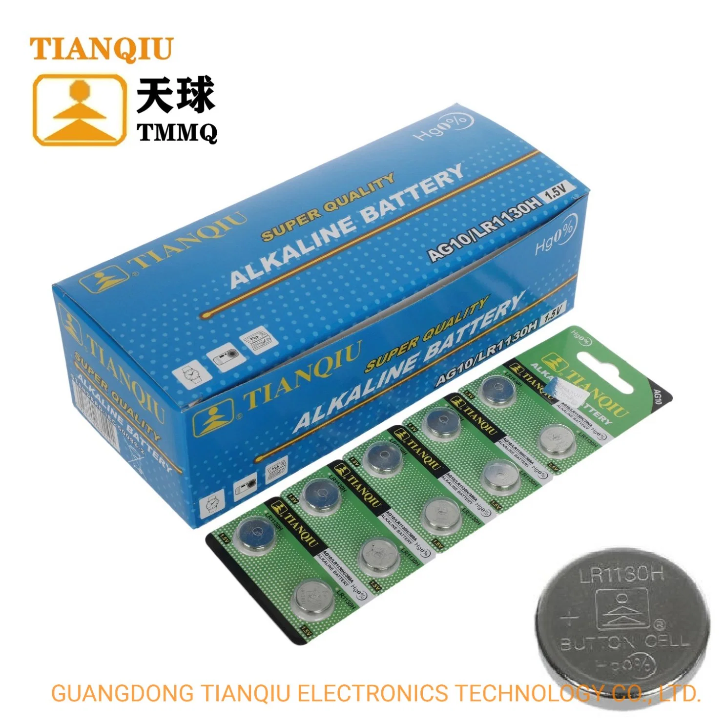 Tianqiu AG10 Alkaline Battery Lr1130 Button Cell 1.5V Dry Battery Reloj Pilas