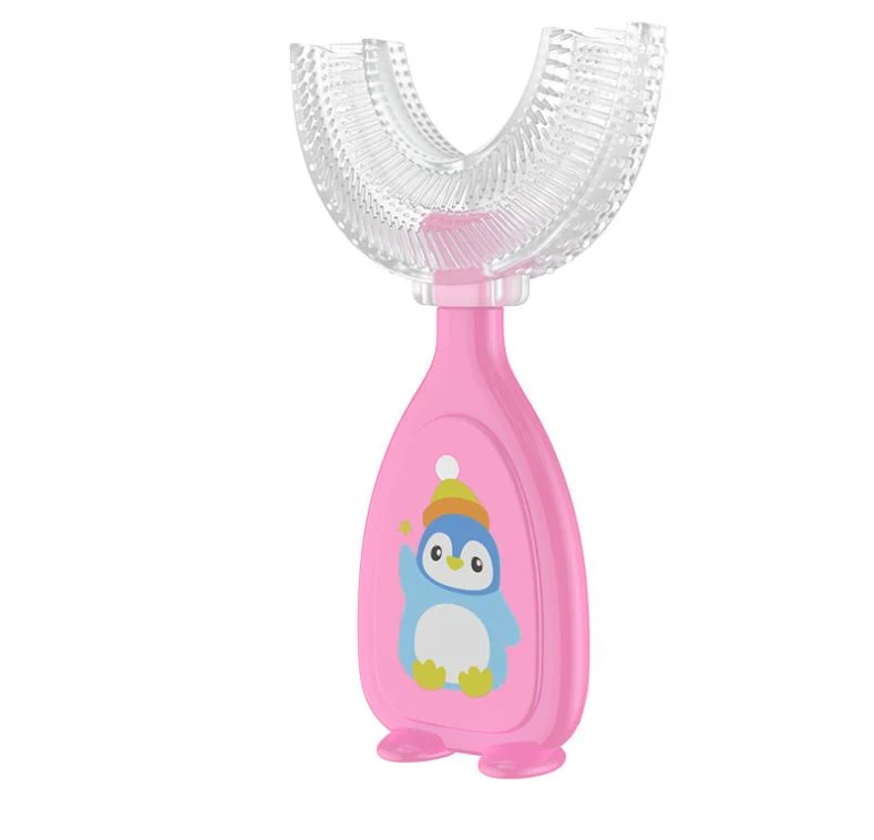 U-Shaped BPA Free Silicone Baby Training Dental Care Kid Toothbrush