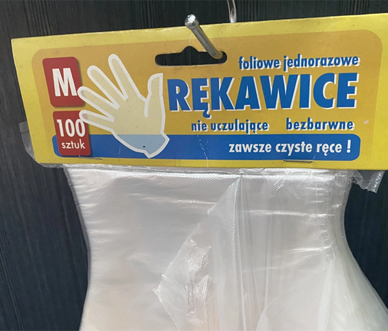 Disposable Plastic PE Film Gloves for Food and Household