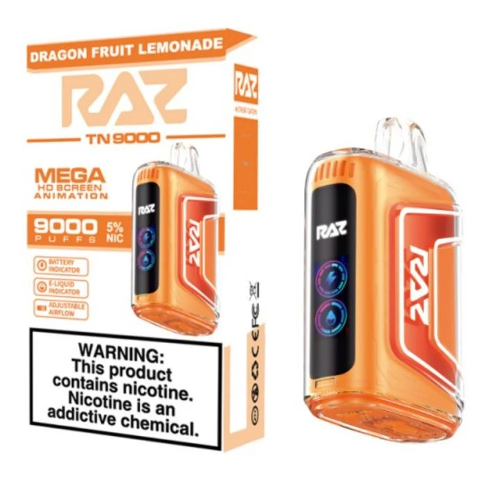 Raz Tn9000 Disposable/Chargeable Vape Dual Mesh Coil 1ml Battery Vape