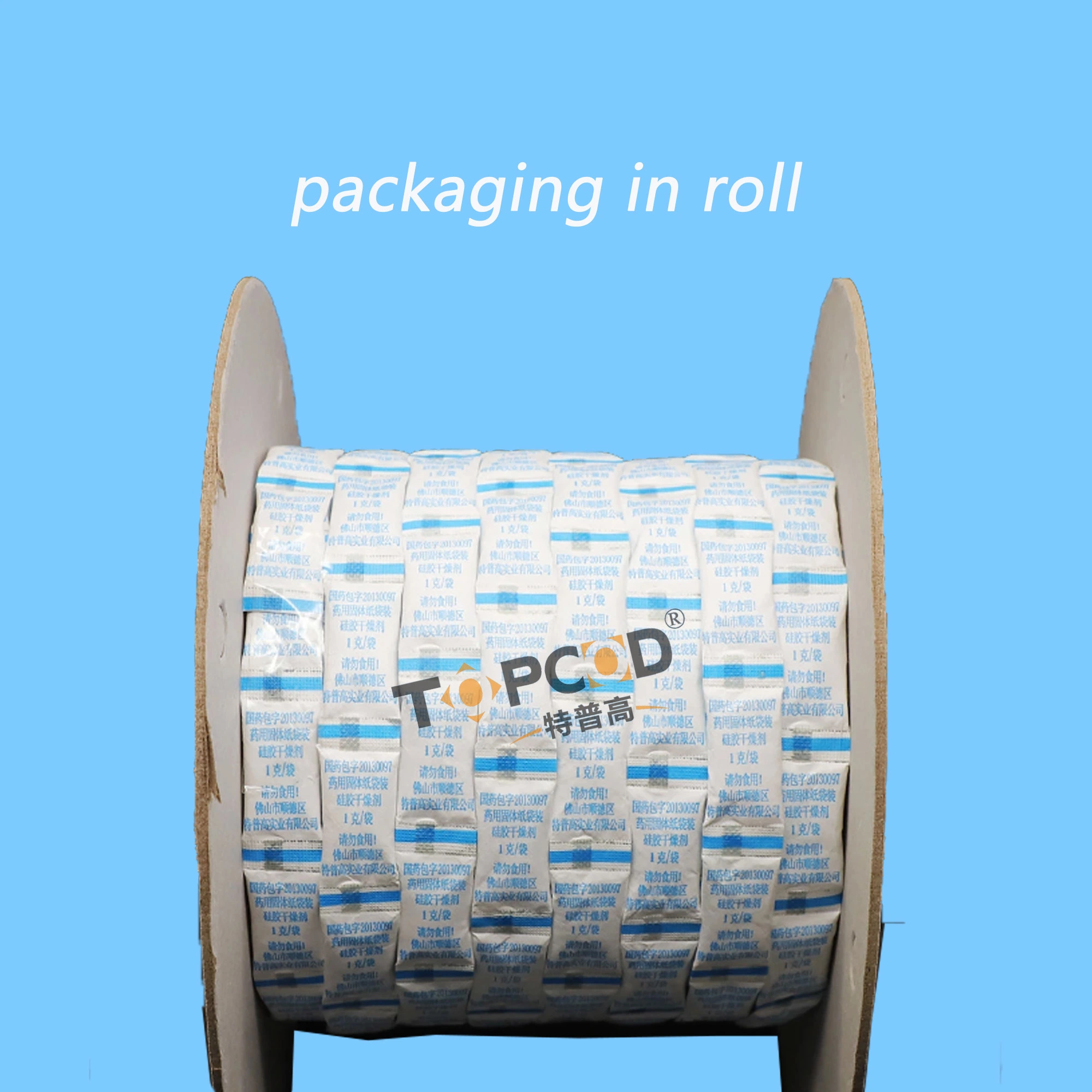 Hot Selling 2g Food Grade Silica Gel Desiccant Sachet in Roll (FDA approved)