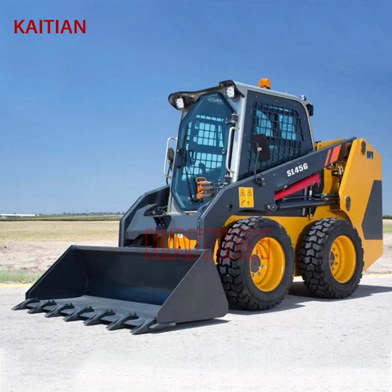 Kaitian Factory Directly Supply Skid Steer Loader SL45g with Truck Cheap Mini Skid Steer Loader for Sale