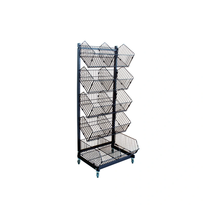 Floor Standing Mesh Accessory Display Hanging Rack with Hooks Wire Panel Rack