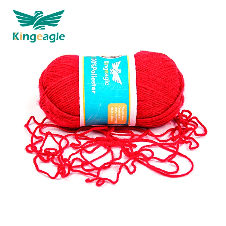Kingeagle Wool Hand Knitting Yarn 4.5s/2 100% Polyestic Yarn for Hand Knitting Yarn