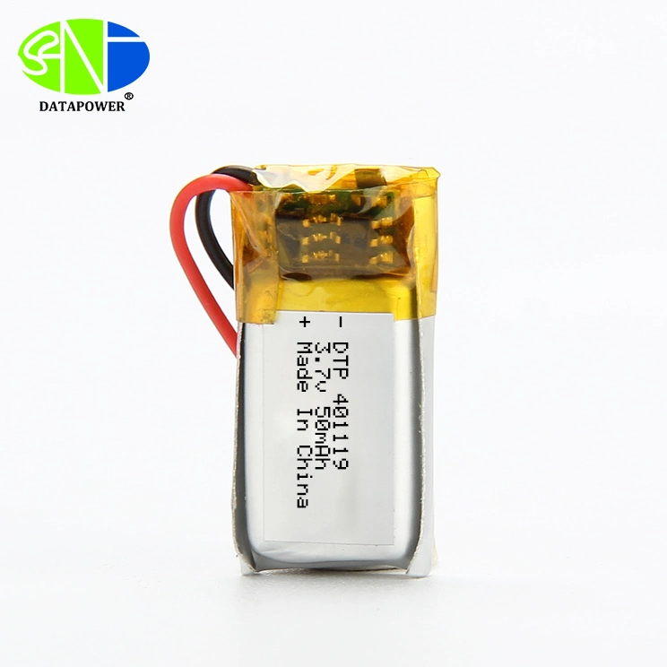 Mini Lithium Battery Small Lipo Battery Dtp401119 3.7V 50mAh for Bluetooth