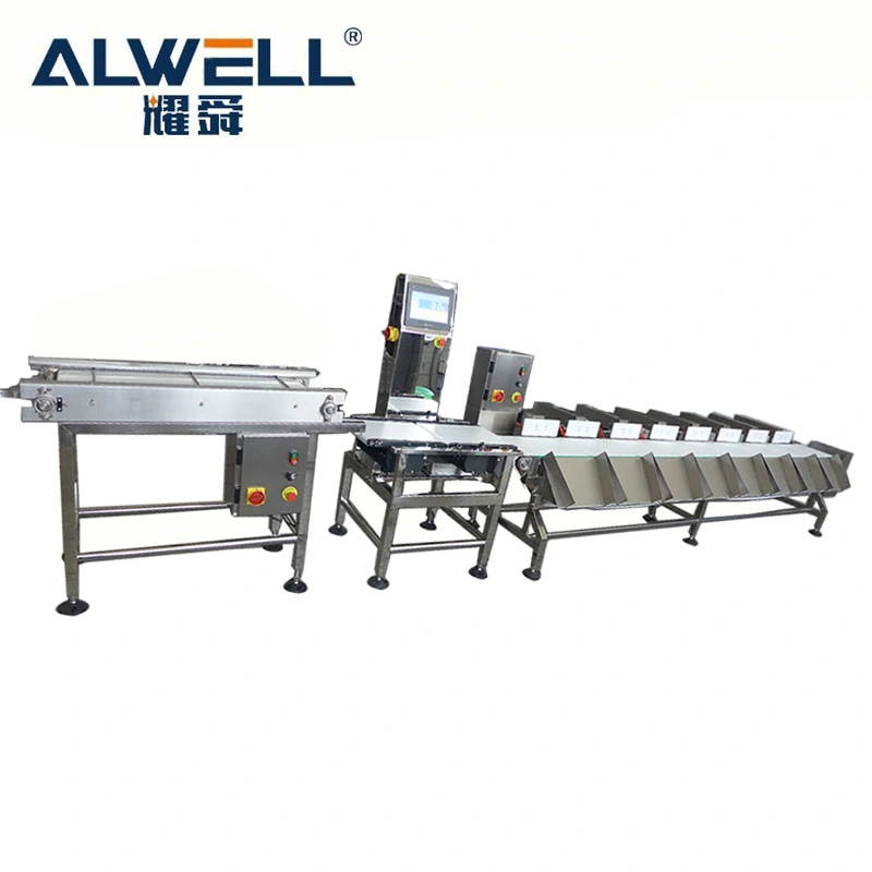 Automatic Sweep Arm Weight Sorting Machine Chicken Duck Fish Food Weight Sorter Grader