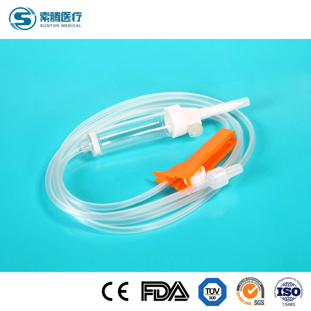 Sunton IV Set Polymed China Buret Typ Infusion Set Fabrik Medizinische sterile Blutentnahme-Messinstrument geflügelte Infusion Set mit Nadel Der Blutentnahme Des Schmetterlings