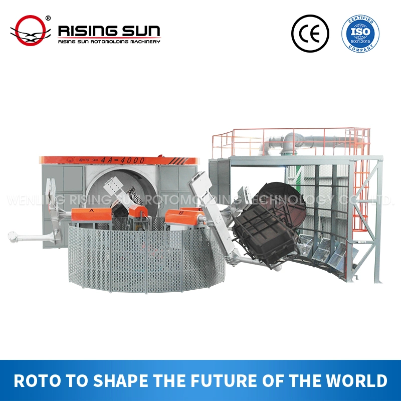 Sol naciente Biaxial Rotomolding Máquina para el alimentador