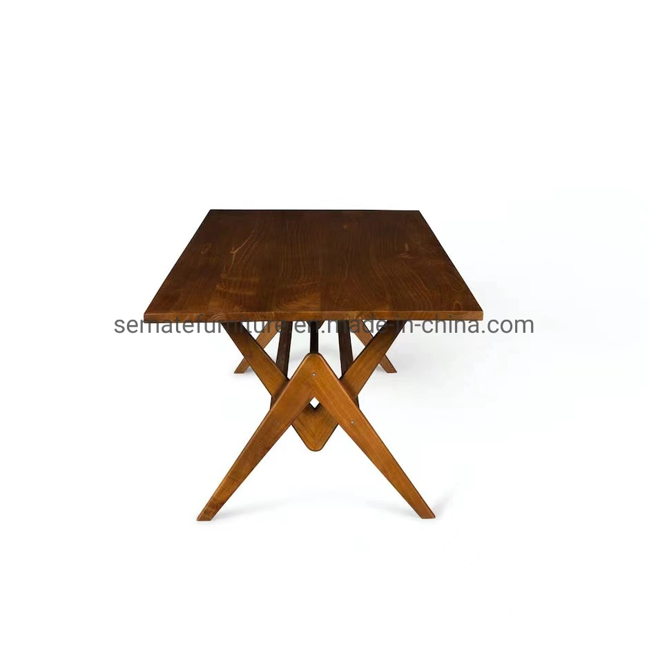 Factory Supplier Customized Dining Room Furniture Large 87" Rectangle Wooden Dining Table for Home/Hotel/Restaurant/Bar/Coffee