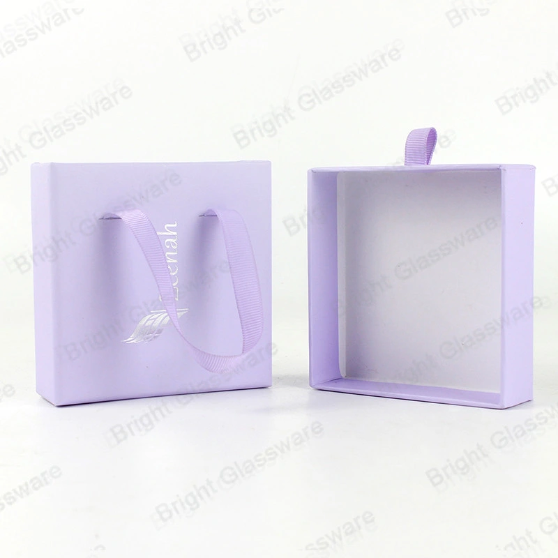 Wholesale/Supplier Purple Packaging Luxury Drawer Type Gift Box with Bag for Decoration