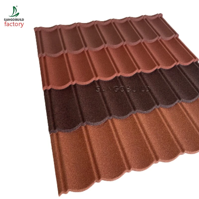 China Supplier Amazing Economic Building Material Stone Coated Roof Tile Tiles for Villa