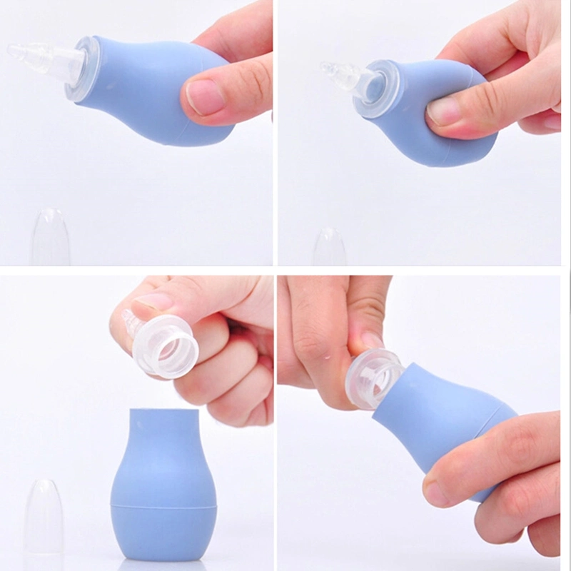 Silicone Infant Nasal Wash Nose Care Inhaler Preventing Backflow Aspirator Soft Tip Cleaning