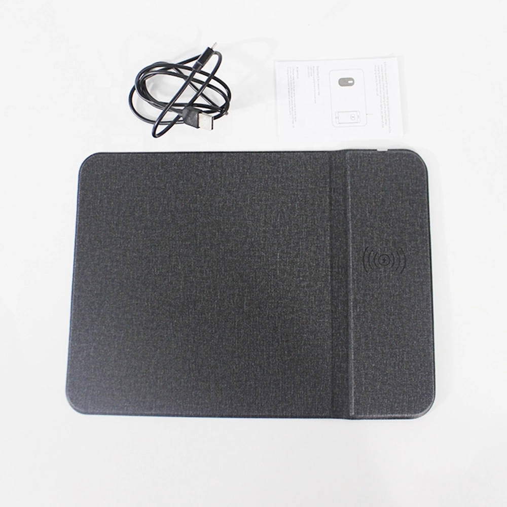 Customize Logo Multi-Function Qi Quick Charger Wireless Charging Mouse Pad for Smart Phone