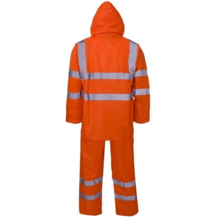 Orange gut sichtbare Regenjacken/Arbeitskleidung/Regenmantel/Uniform für Damen und Herren