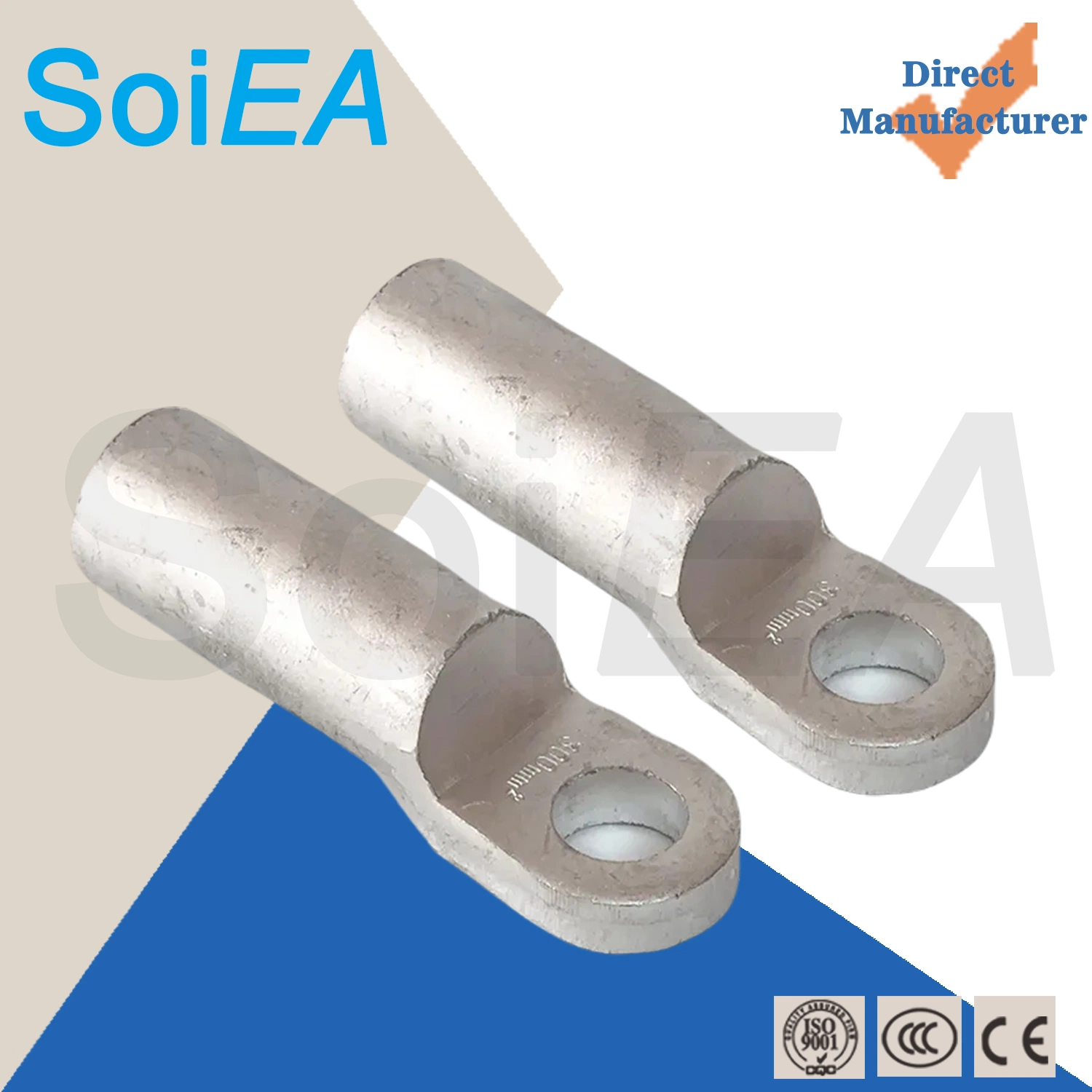 Aluminium Cable Lugs, China Supplier Round Type Terminal Aluminum Sleeves Ferrules