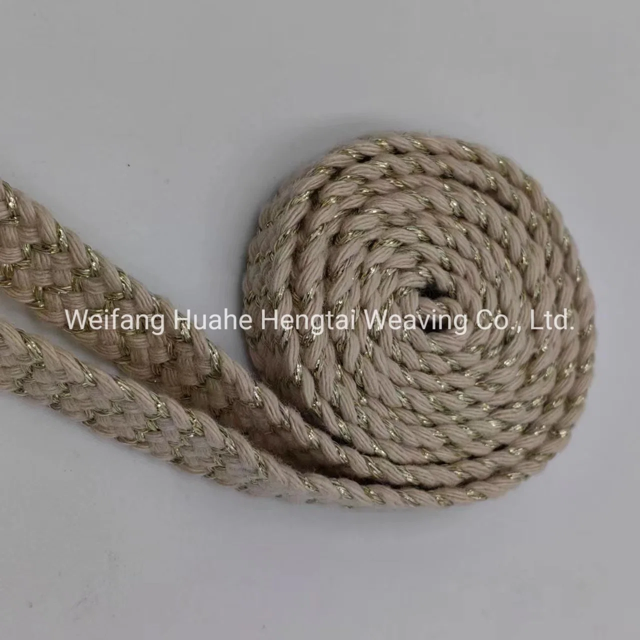 Chinese Factories Can Customize Gold Silk Cotton Woven Belt