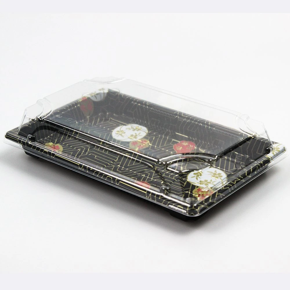 Customizable Square Sushi Plate Frozen Food Tray Packaging Plastic Sushi Tray Party Tray Food Container