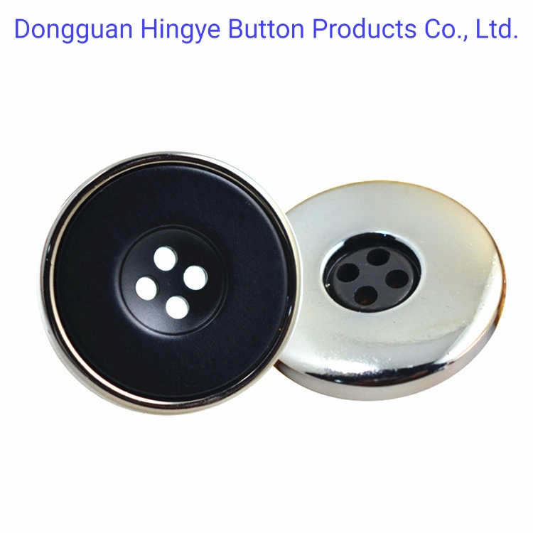 ABS Button Two Parts Combined Plastic ABS Plated Shiny Silver Button for Coats Clothings Accessories