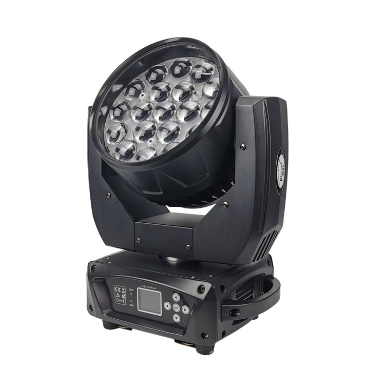 Professional Stage DJ 19X15W RGBW LED Wash Zoom Moving Head Light