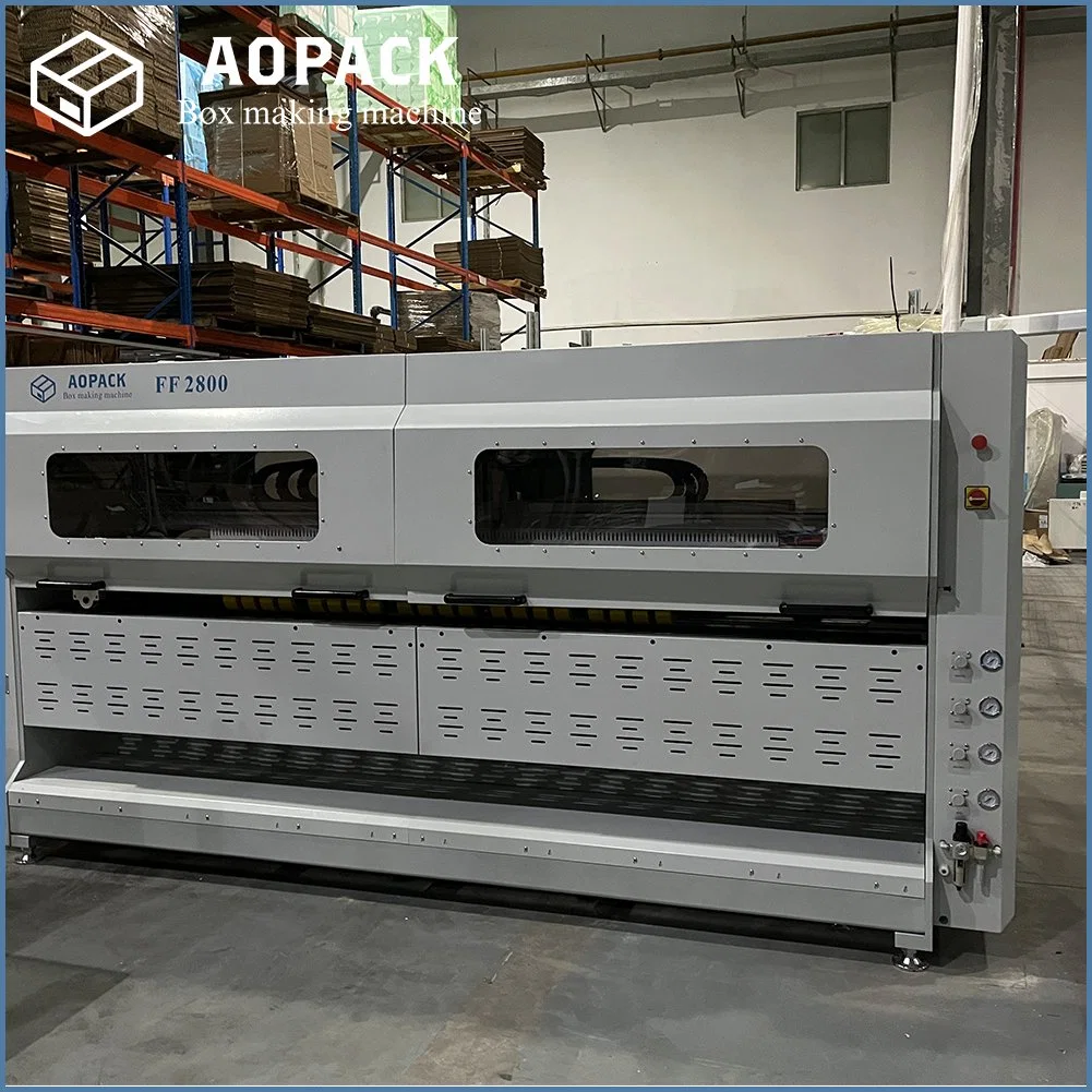 Aopack Continuous Fanfold Cardboard Shipping Box Carton Making Machine