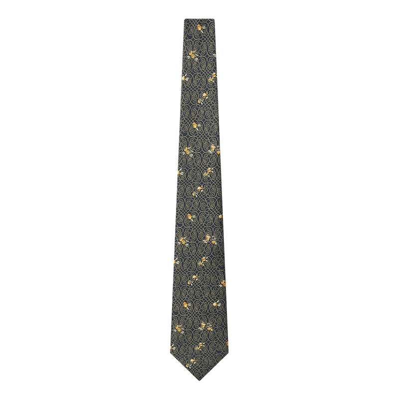 Customized Logo Design Pattern Pure 100% Silk Woven Jacquard Necktie Formal Business Men Tie