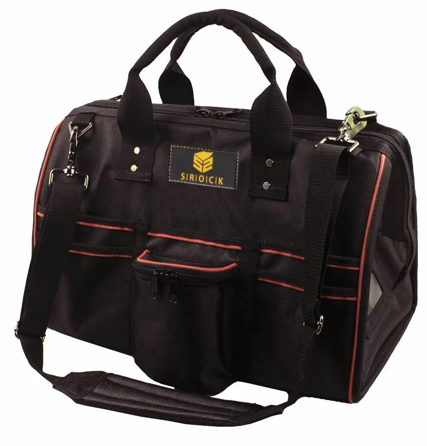 Sample Free Hot Sale Polyester Instrument Electrician Tool Bag with Shoudle