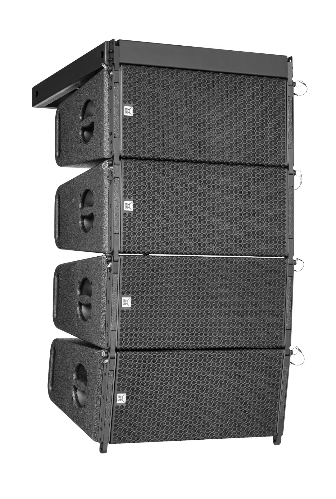 Three Way Line Array System Double 10 Inch Woofer All Weather Speakers High Sound Pressure Exquisite Appearance Compact Structure