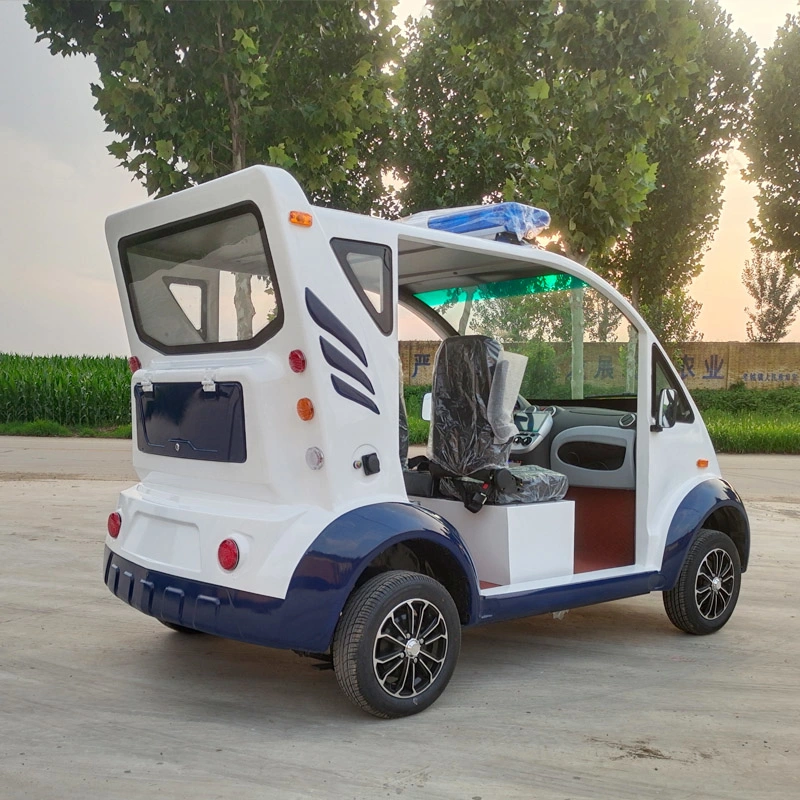 5-Seat Open-Sided Electric Patrol Vehicle 3.5/4/5kw Motor 5kw 72V 150ah with 9 Lead-Acid Batteries Beach Patrol Car