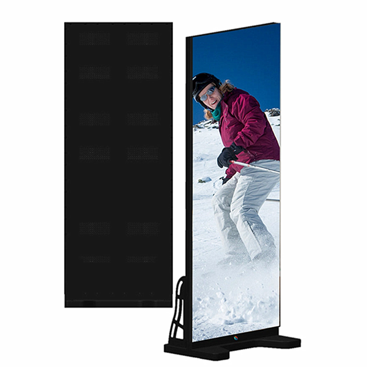 HD Indoor Publicidad P2.5 Portable Floor Standing WiFi LCD Screen Swing Panel Digital Signage Advertise and LED Poster Display