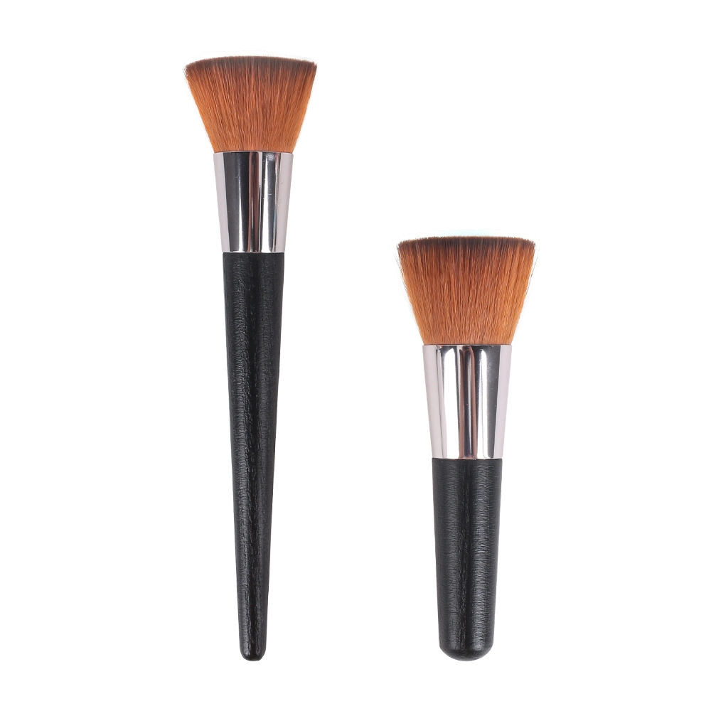 Maquiagem Makeup Brush Flat Foundation Brush Nylon Hair Wood Handle Powder Brush Cheek Brush Hot Selling Cosmetic Products