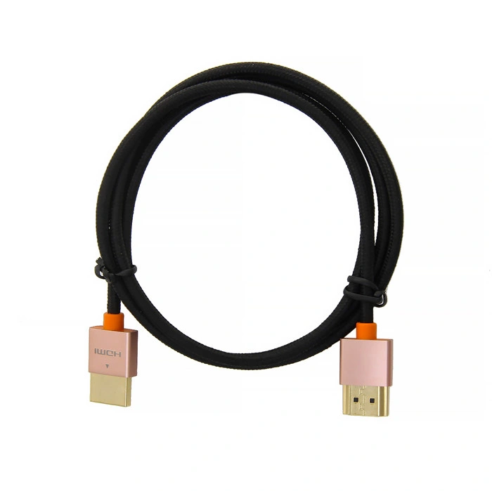 2.0 Portable 4K de oro de 3,6 mm Slim Super Soft PS3 Pequeños Cable HDMI Super Slim HDMI Cable